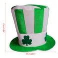 thumbnail image 5 of Ireland Lucky Clover Hat Green Stovepipe Masquerade Shamrock Top Hat Dress Up, 5 of 11
