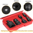 thumbnail image 5 of Pcs Socket Adapter Set, Impact Socket Converter Adapters, Socket Wrench Adapters Reducers, Socket Adapter, Reducing Adapters, 5 of 5