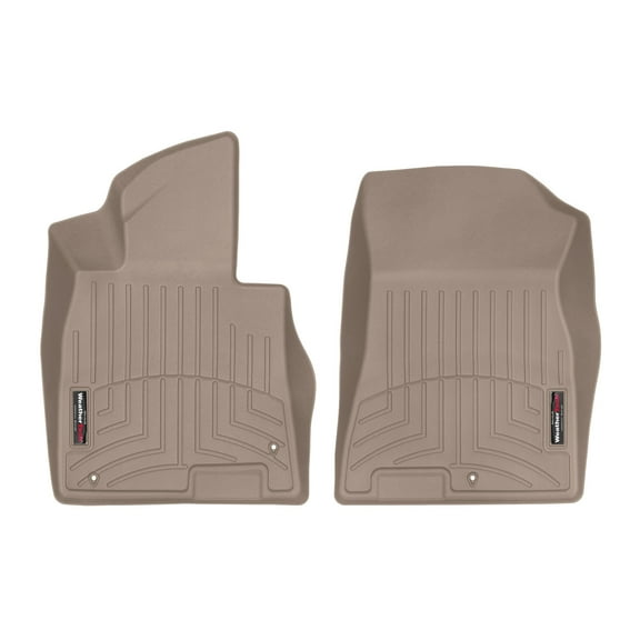 WeatherTech Custom Fit FloorLiners compatible with Sonata Hybrid, K5, Sonata - 1st Row (Driver & Passenger), Tan