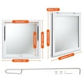 thumbnail image 6 of KFFKFF 36"L x 36"W Concession Stand Serving Window Food Truck Service Awning with Double-Point Fork Lock, 6 of 7