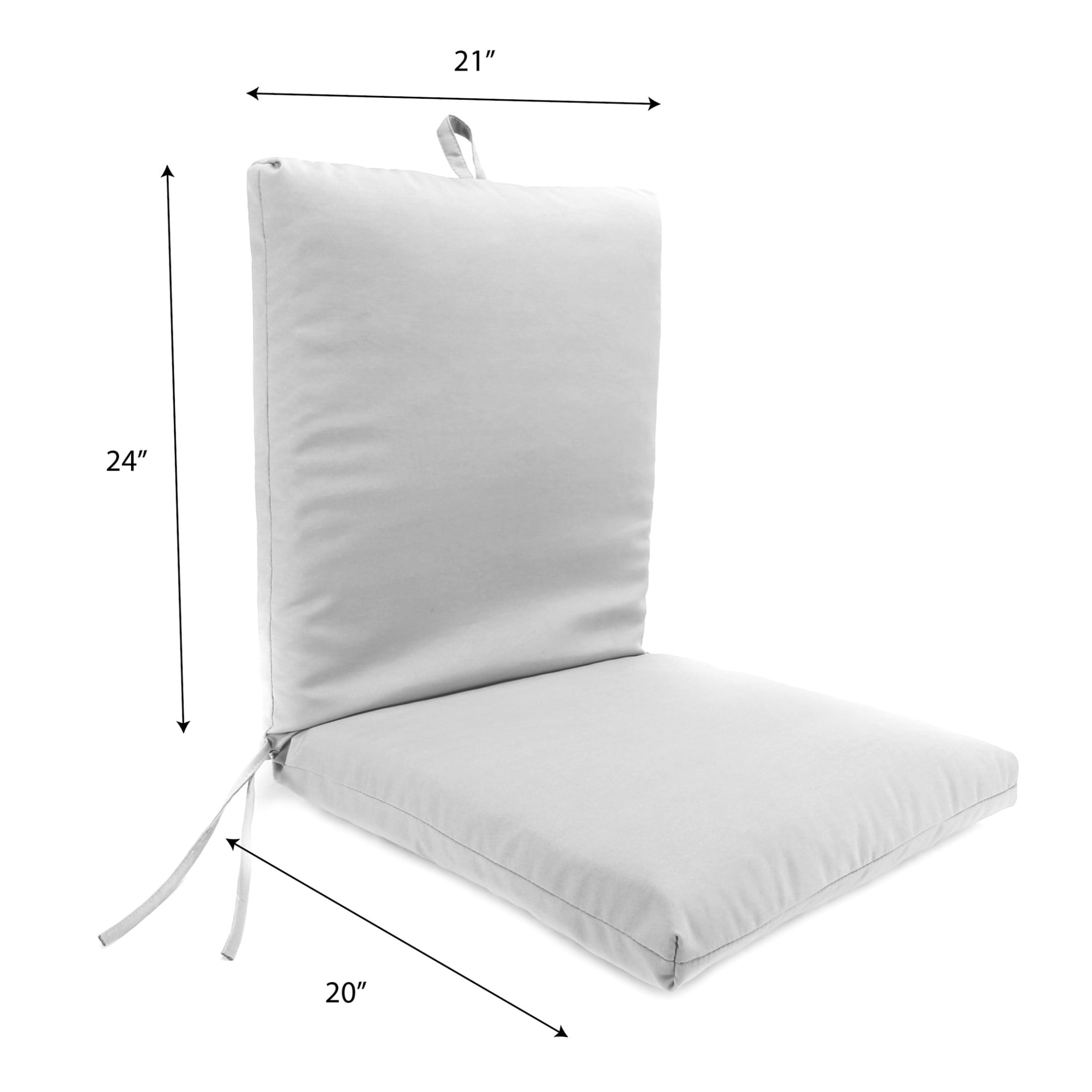 Jordan Manufacturing 44" x 21" Sunray Yellow Solid Rectangular Outdoor Chair Cushion with Ties and Hanger Loop