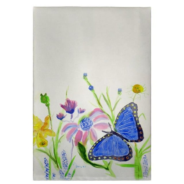 Betsy Drake GT349 Serviette d'Invité Morpho Bleu - 20 x 20 Po