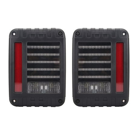 - 2XLED Tail Lights Rear Brake Reverse Stop Lamps 07-17 Jeep Wrangler JK USA Model