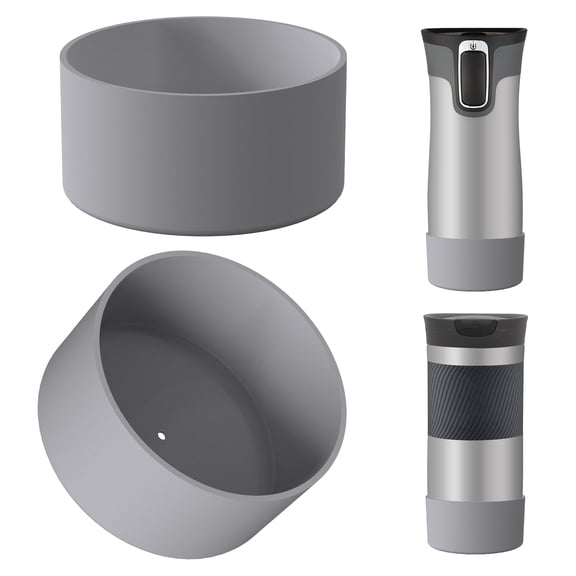 Linkidea 2 Pack Water Bottle Boot Compatible with Contigo West Loop 2.0 16oz/20oz/24oz, Huron 2.0 16oz/20oz, Silicone Anti-Slip Bottle Bottom Bumper Protector (Grey)