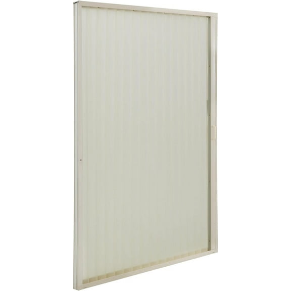 RecPro RV Pleated Folding Shower Door and Frame | Sliding, Retractable, Wrinkle Free (Ivory, 36" x 57")