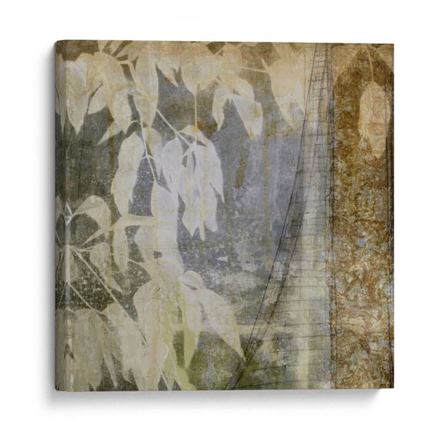 Cuadro decorativo - Aleteando Hojas Ii, Jennifer Goldberger 60x60 Canvas Lab abstracción, arte abstracto, abstracto