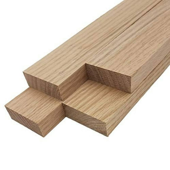 Red Oak Lumber Board - 3/4" x 2" (4 Pcs) (3/4" x 2" x 18")