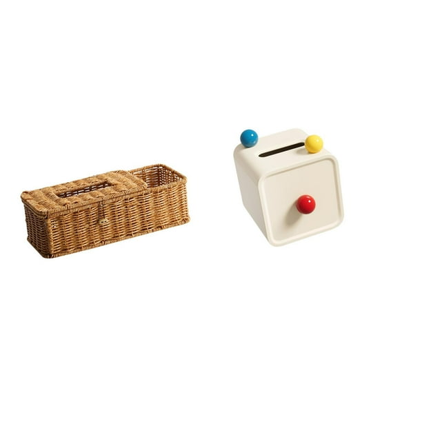 Estuche para pañuelos de escritorio,Caja de pañuelos faciales de papel retro de madera,Porta pañuelos,Dispensador de servilletas y porta pañuelos con tapa para caja de pañuelos,Caja