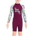 thumbnail image 1 of Buceo vela niños traje de traje de baño traje de baño niños traje de baño espalda con cremallera cremallera ropa de baño para nadar buceo snorkeling púrpura xl kenally OD003662-04, 1 of 7