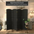 thumbnail image 2 of Red Lantern 6 ft. Tall Diamond Weave Fiber Room Divider - Black - 4 Panel, 2 of 6