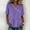 Purple, variant on Cotton Linen Shirts for Women Casual Asymmetrical Button V Neck Blouses Short Sleeve Tiered Flowy Loose T-Shirt