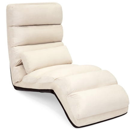 - Best Choice Products Folding Floor Lounge Sofa Chair w/ Pillow (Beige)