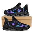 thumbnail image 1 of Zapatillas deportivas con estampado 3D de hojas de marihuana verde para mujer, transpirables, con cordones, cómodas, con plataforma, de lujo, 1 of 6