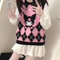 thumbnail image 3 of Sanrio-Chaleco de Hello Kitty para mujer, figura de Anime Kuromi Y2K, suéter tejido para niña dulce, diseño versátil a la moda, abrigo de estilo universitario para mujer, 3 of 4