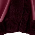 thumbnail image 4 of DAFPZW Luxury Faux Fur Trim Cape Coat for Women Winter Gradient Elegant Batwing Poncho Fuzzy Cloak Warm Oversized Shawl, 4 of 5