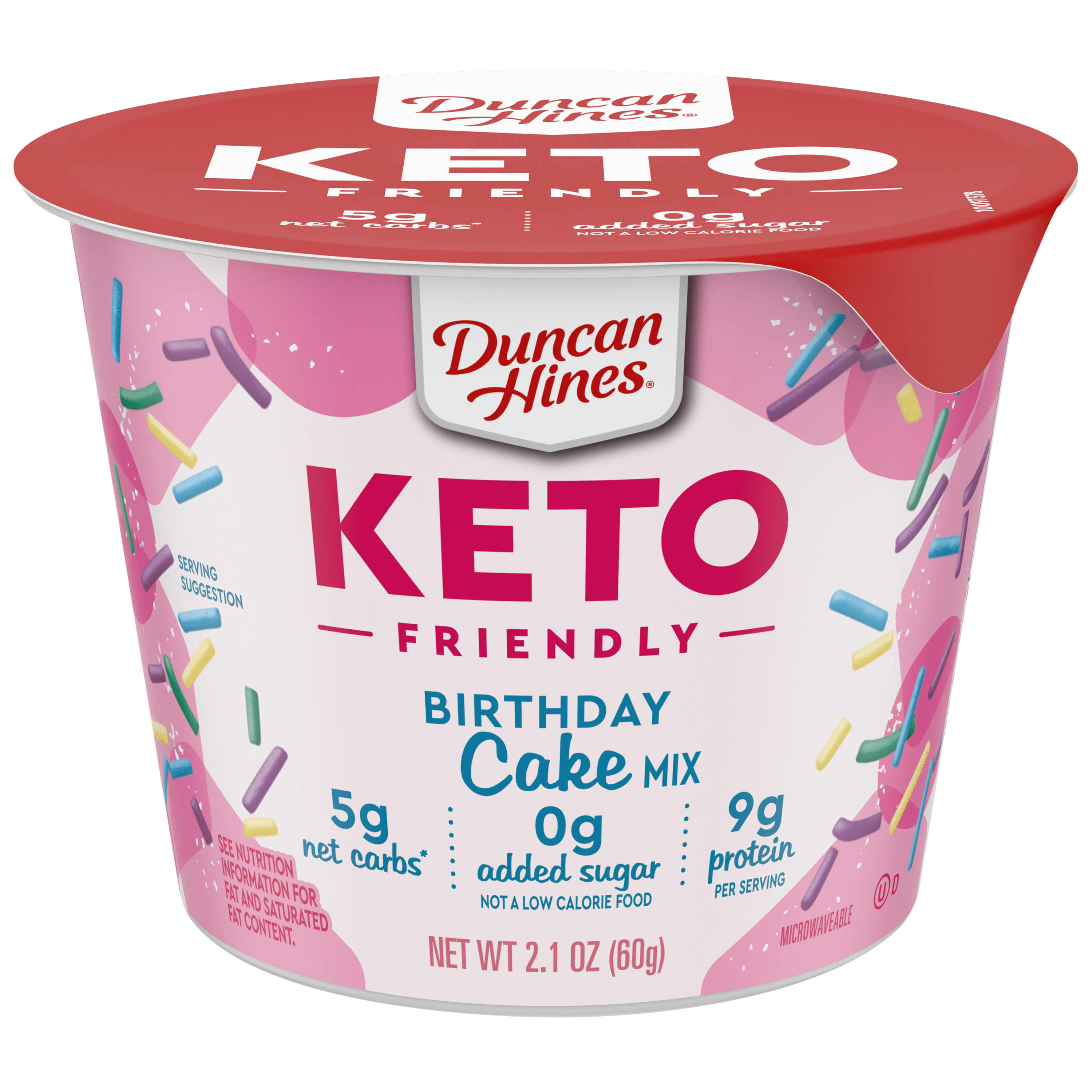 Duncan Hines Keto Friendly Cake Cup Birthday Cake Mix 2.1