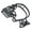 Black, variant on Halloween Hair Clip Punk Clip Skull Shape Hair Costume Accessories