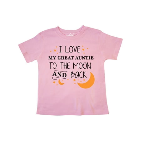 

Inktastic I Love My Great Auntie To The Moon and Back Gift Toddler Boy or Toddler Girl T-Shirt