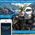 thumbnail image 3 of 2 Set Motorcycle 5.0 Bluetooth Helmet Intercom Universal Pairing Earphone Headset with CNC Noise Red, 3 of 5