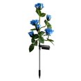 thumbnail image 2 of LED Solar Rose Lights Lámpara de estaca Lámpara enchufable Jardín impermeable para terrazas Azul 6 cabezas Cola Luz de estaca decorativa, 2 of 8