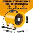 thumbnail image 5 of iLIVING 10 inch Utility Blower Exhaust Warehouse Ventilator Fan, 350W, 3450RPM, 5 of 7