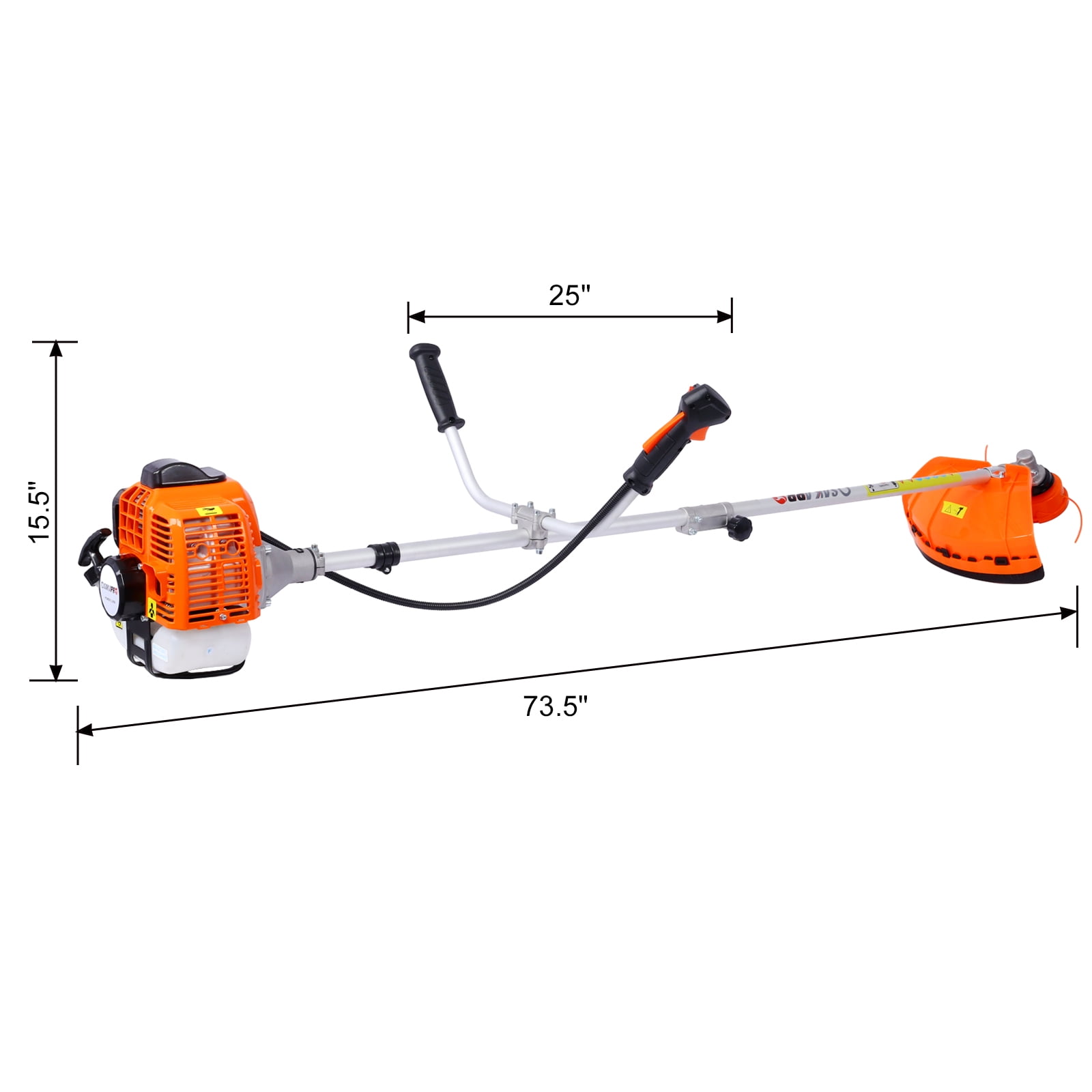 52cc Weed Eater/Wacker Gas Powered, 3 in 1 Blower, String Trimmer,with 10'' Brush Cutter,Rubber Handle & Shoulder Strap Included,