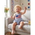 thumbnail image 4 of Lairauiy Infant Baby Toddler 4th of July Overall Romper 3 6 12 18 Months Flag Embroidery Sleeveless Patriotic Jumpsuits, 4 of 9
