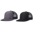 thumbnail image 1 of tamizeot 2x Trucker Cap Black Baseball Cap Mens Mesh Sunshade Net Hat Cool Style 2 Pack Baseball Cap A, 1 of 6