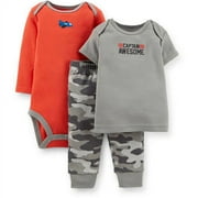 Child of Mine by Carter's Newborn Baby Boy Short and Long Sleeve 3 Piece Set