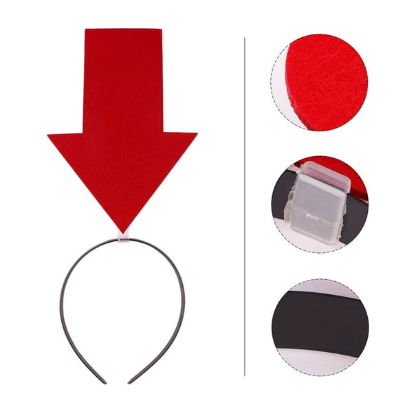 FONDOTIN Arrow Hair Hoop Red Cloth 1Set For Men Women Teens