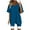 Blue, variant on WCMZJ Womens Plus Size 2 Piece Lounge Sets V Neck Oversized T Shirts Biker Shorts Workout Matching Summer Outfits Black 2XL