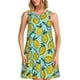 thumbnail image 1 of Balery Lemon Vestidos de verano para mujer con estampado: vestido holgado sin mangas, vestido playero informal y cómodo para días calurosos., 1 of 7