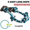 thumbnail image 2 of Dog Rope Toys For Aggressive Chewers Tough Rope Chew Toys For Large And Medium Dog 5 Knots Indestructible Cotton Rope, 2 of 5