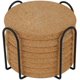 thumbnail image 1 of ZHAOCHENG Posavasos para bebidas, 8 piezas de posavasos de corcho extra gruesos con borde redondo, resistentes y livianos, con soporte para mujeres y hombres, 1 of 5