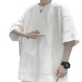 thumbnail image 4 of Conjunto de camiseta de 2 piezas para hombre, manga corta, pantalones cortos hasta la rodilla, conjunto de ropa informal de verano, 4 of 8