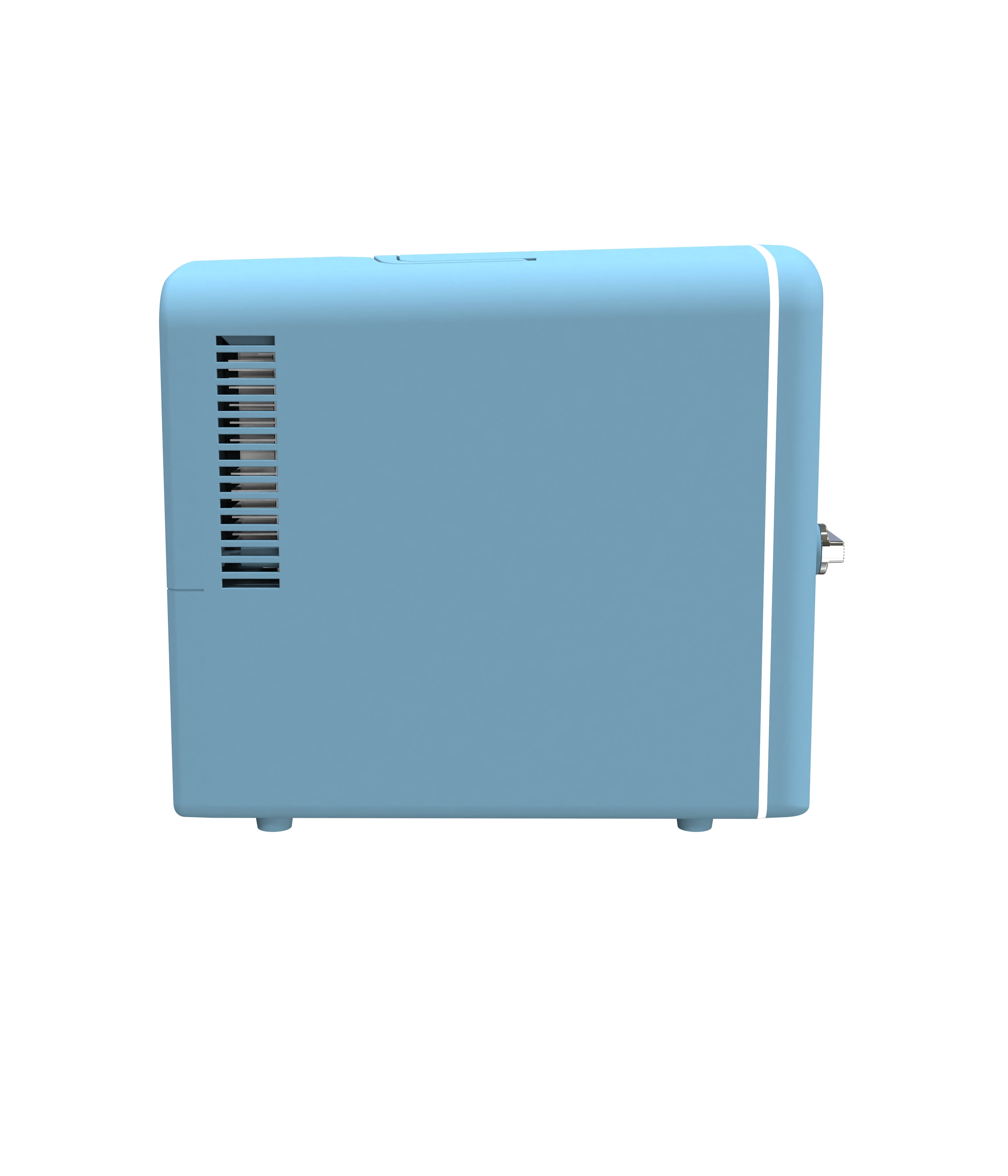 Frigidaire 9 Can Retro Mini Fridge, 6L Portable Personal Cooler with AC/DC Adapters, Skincare Fridge for Travel, Bedroom, Office, Dorm, Blue