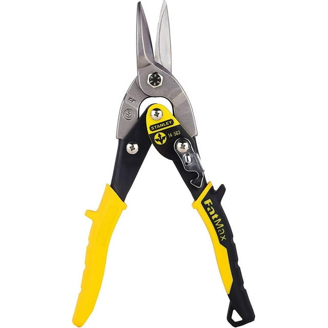 Aviation Snips Straight Head Forged Chrome Steel Double Pivot Action for More Power Ergonomic Handles Robust and Ergonomic Range