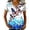 A-Blue1449, variant on XIAONU Patriotic Star-Striped V-Neck T-Shirt for Women Short-Sleeve Independence Day Casual Holiday Tee