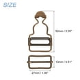 thumbnail image 2 of Unique Bargains Overall Buckles 10 Sets Metal Suspender Replacement Buckles 28mm Copper Tone, 2 of 6