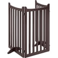 thumbnail image 5 of Yaheetech 35.6" Tall 3-Panel Wooden Pet Gate with Support Feet, Espresso, 5 of 7