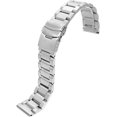 thumbnail image 2 of Solid Two Tone Steel Strap 24mm Silver Stainless Brushed Surface, 2 of 5