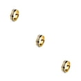 thumbnail image 4 of QualitChoice Ring Roman Numerals Jewelry Fashion Carbon Wedding Charm Couple Inlay Polished Rings Simple Personality Golden Golden 8# 3Set, 4 of 6