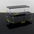 thumbnail image 4 of Acrylic Display Stands, Riser Display Shelf for Figures Cupcakes Cabinet Countertops Table , Black 20cm 2 Tier, 4 of 4