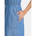 thumbnail image 2 of Time and Tru Women's Sleeveless Utility Dress, Sizes XS-XXXL, 2 of 4