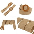 thumbnail image 5 of Deago Straw Woven Elastic Stretch Waist Belts for Women Fashion Boho Ladies Braided Skinny Dress Belt, 5 of 11