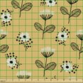 thumbnail image 2 of Ambesonne Floral Fabric by the Yard Upholstery, Doodle Style Flower Twigs, 1 Yard, Pale Orange Umber, 2 of 5