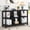 Black, variant on FOLUBAN Industrial Horizontal Bookshelf, 6 Cube Storage Organizer with Shelf, Wood and Metal Cubby Bookcase for Living Room Bedroom, Rustic , 47 Inch