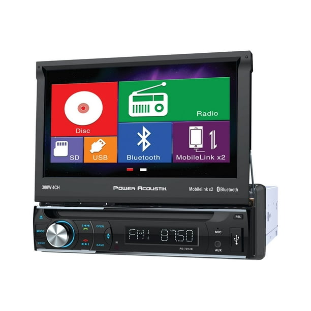 Power Acoustik PD72H2B DVD receiver display 7" touch screen