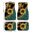 thumbnail image 6 of Renewold Sunflower Leopard Print Blue Auto Carpet Car Floor Mats for Car Van Truck Sedan SUV, 4 Pcs Auto Mats Front & Rear Full Set with Anti-Slip Backing Universal Fit, 6 of 7