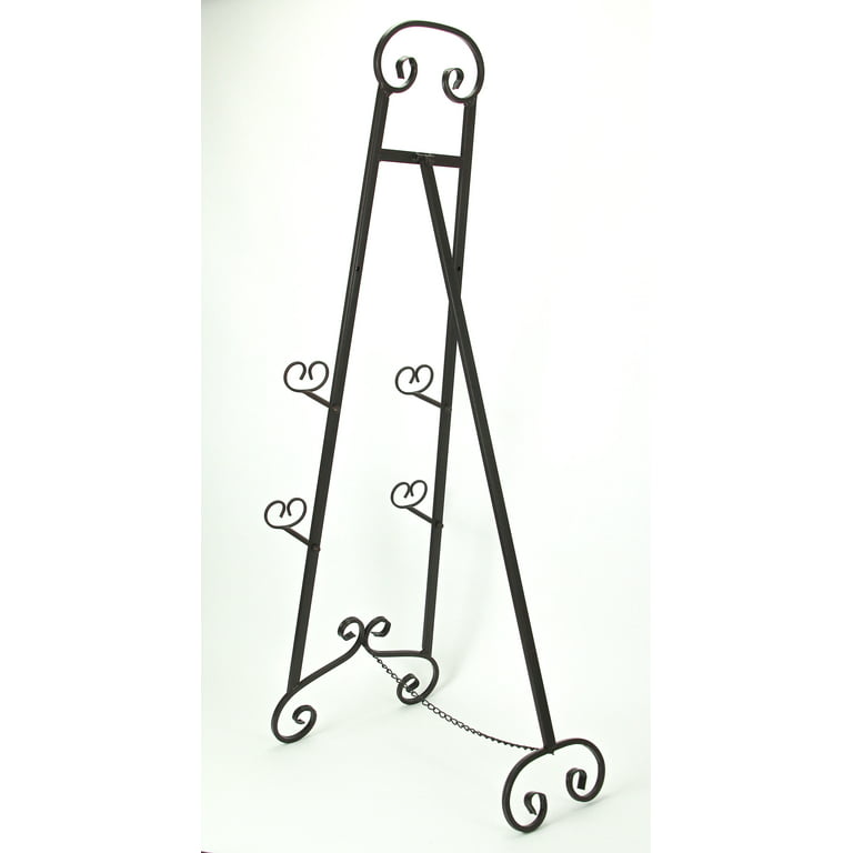 Zeckos Wrought Iron Display Picture Easel Decorative Holder 50 inch 